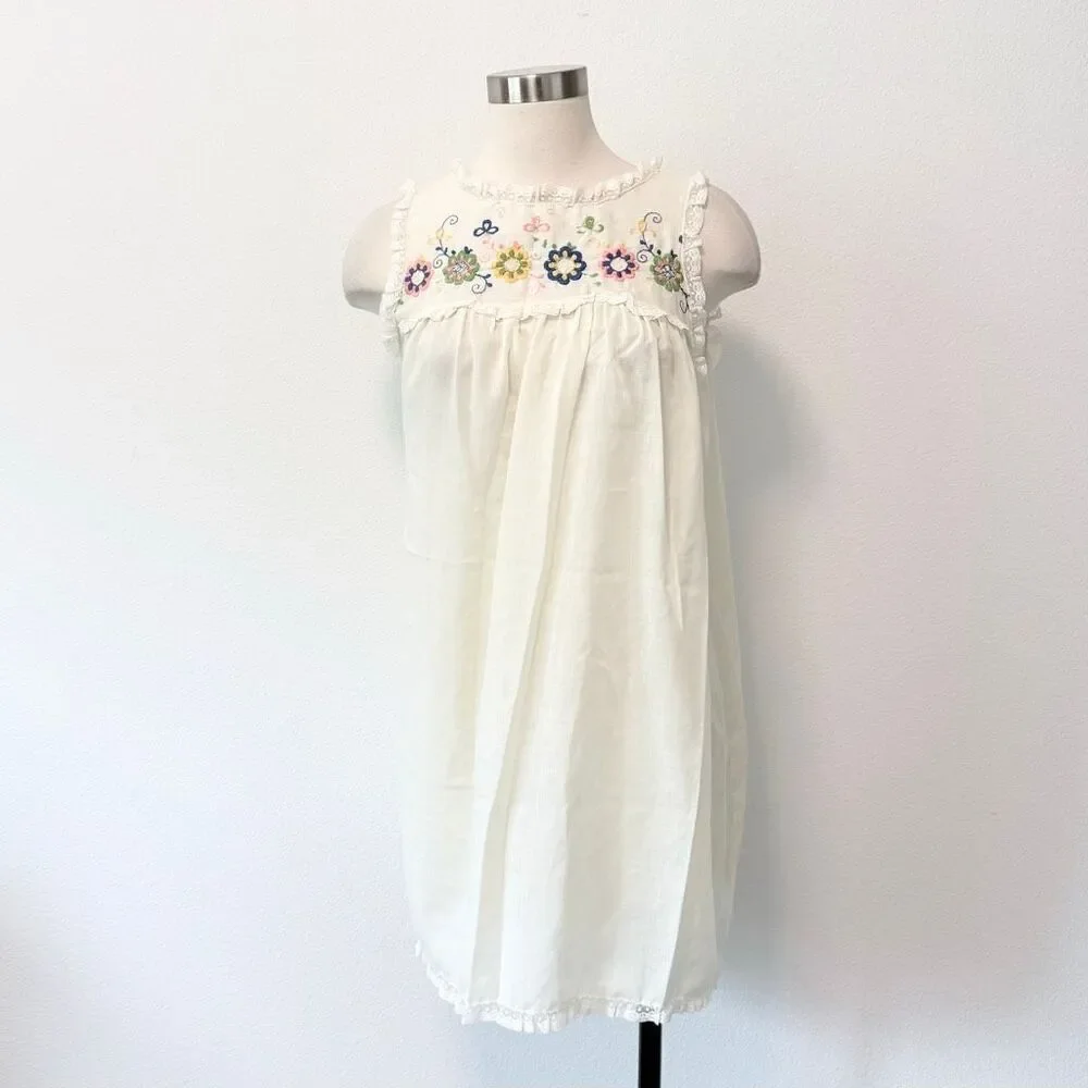 Vintage GayMode Penny’s Yellow Floral Embroidered Mini Dress Nightgown Slip Medi - Picture 3 of 7